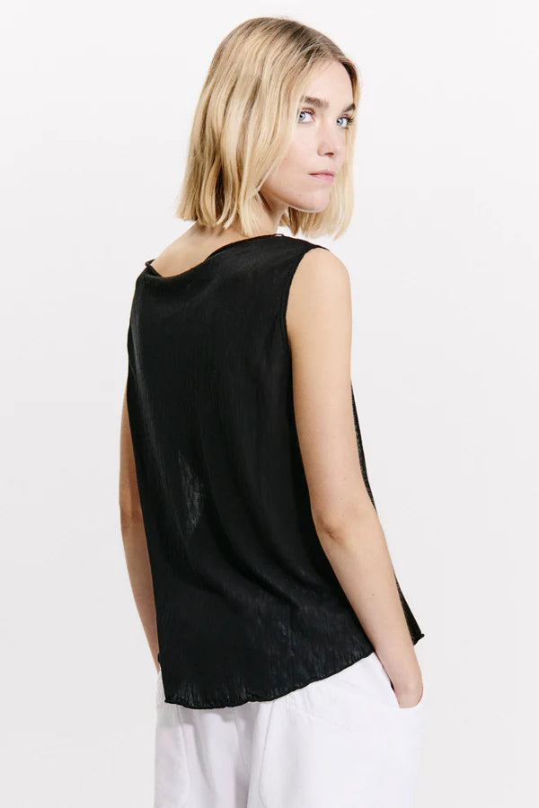 Slub cotton knitted top tank