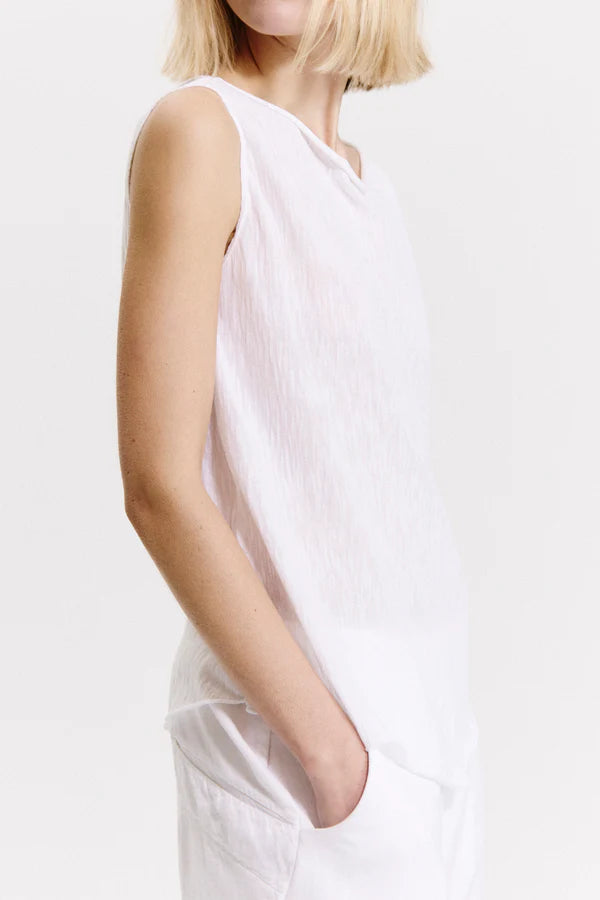 Slub cotton knitted top tank