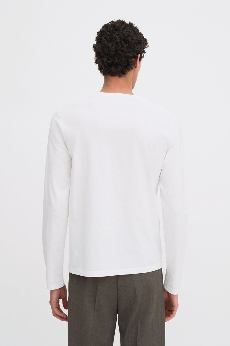 Cotton Jersey V-Neck Tee white