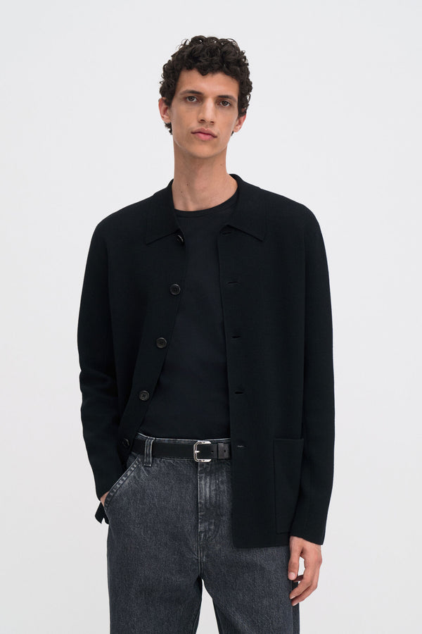 Wool Milano Knit Blazer black