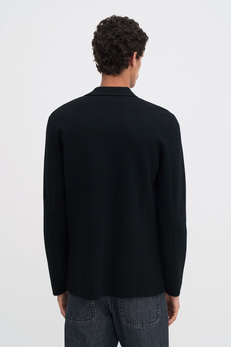 Wool Milano Knit Blazer black