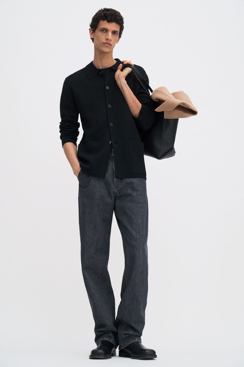 Wool Milano Knit Blazer black