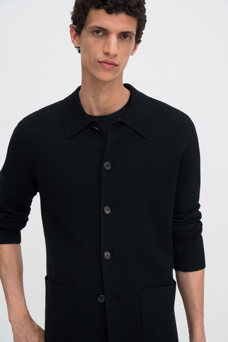 Wool Milano Knit Blazer black