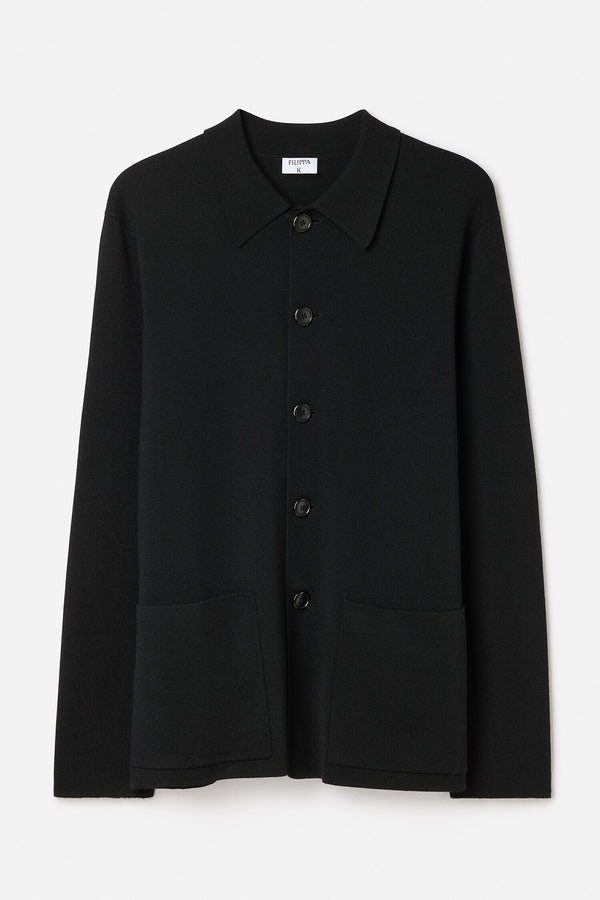 Wool Milano Knit Blazer black