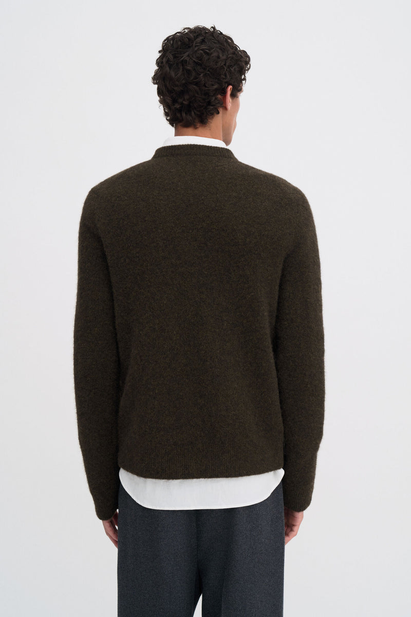 Yak Sweater Dark Khaki Green