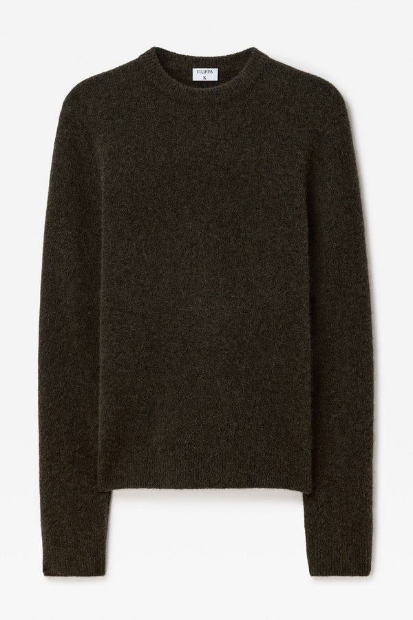 Yak Sweater Dark Khaki Green
