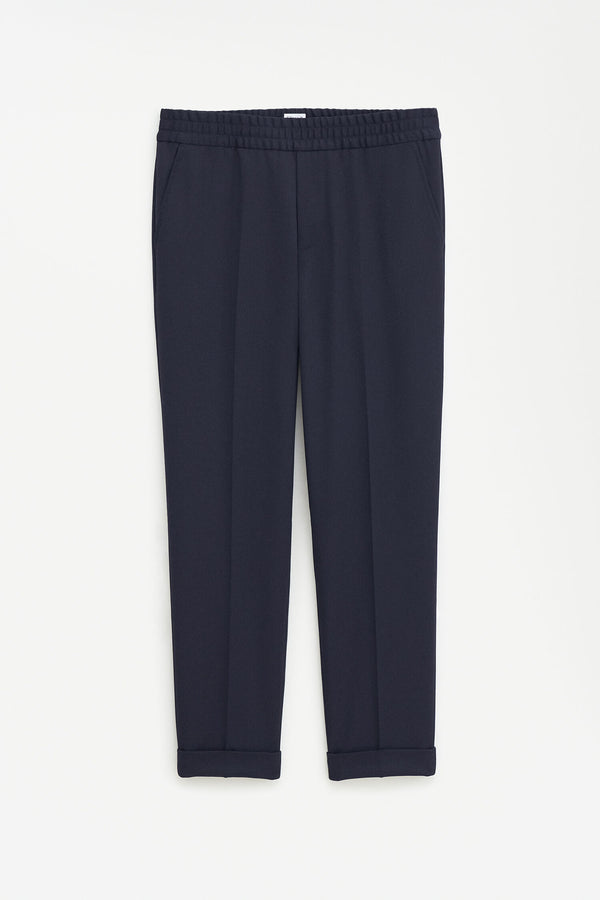 Terry Cropped Trousers Navy
