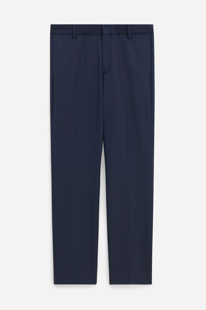 Slim Tapered Wool Trousers Navy