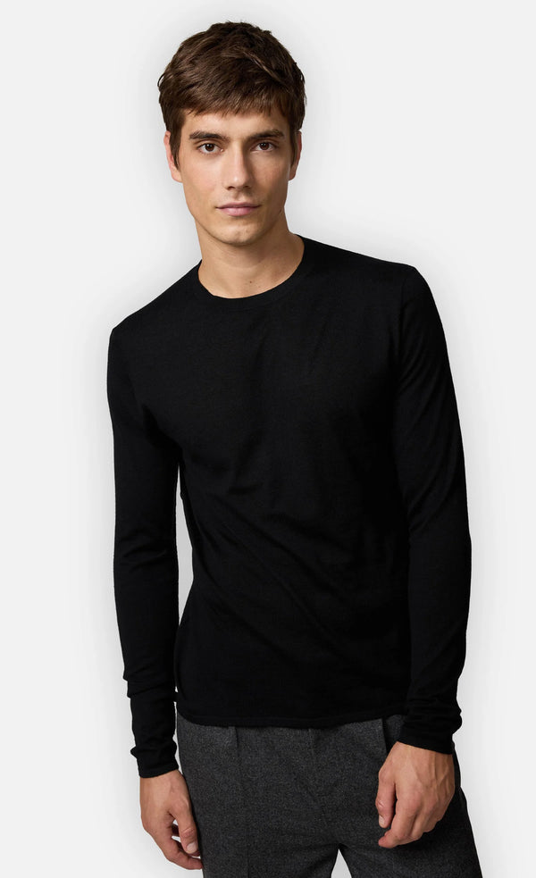 MARLEYS
MERINO FEINSTRICKPULLOVER Black
