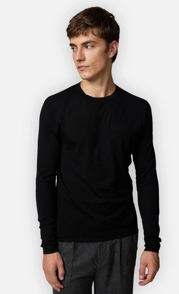 MARLEYS
MERINO FEINSTRICKPULLOVER Black