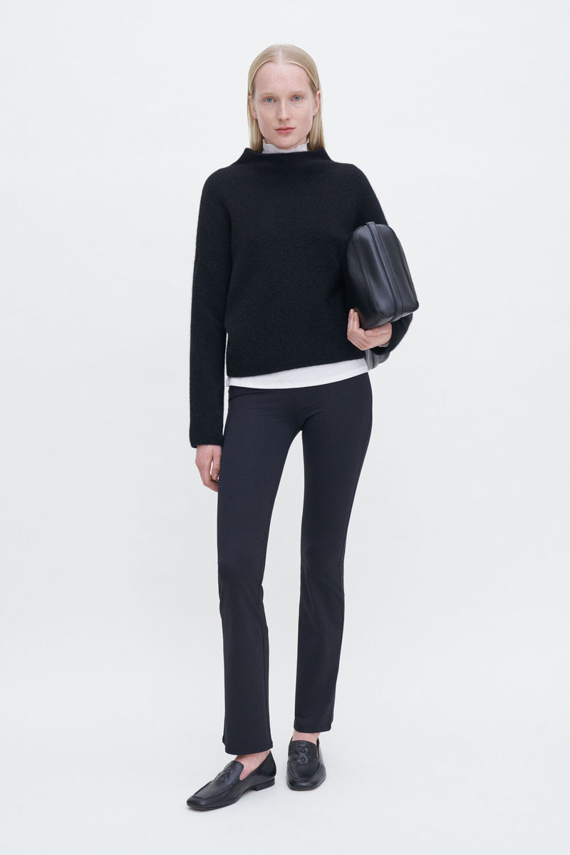 MIKA YAK FUNNELNECK SWEATER BLACK
