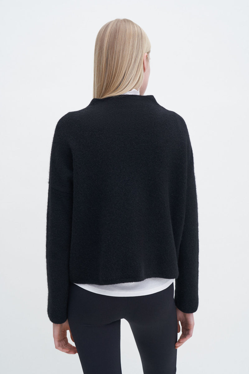 MIKA YAK FUNNELNECK SWEATER BLACK