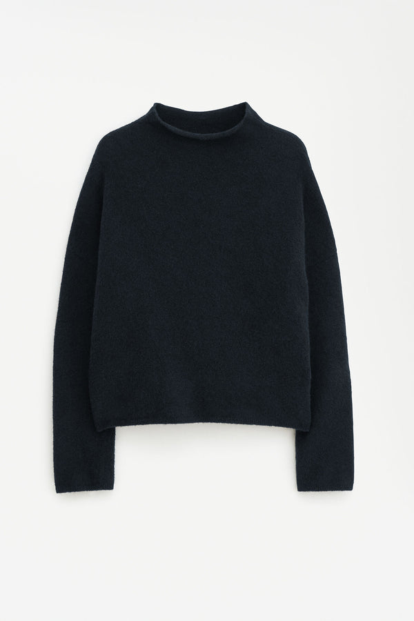 MIKA YAK FUNNELNECK SWEATER BLACK