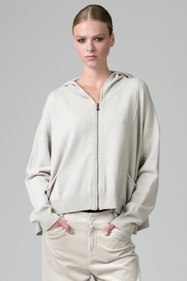 Jacket in viscose and wool chalk