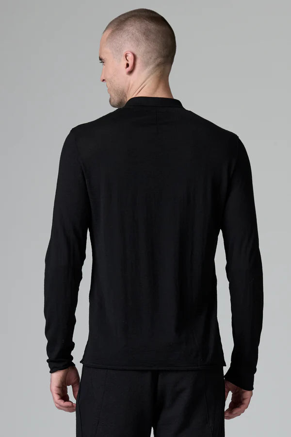 Virgin wool regular fit polo knit