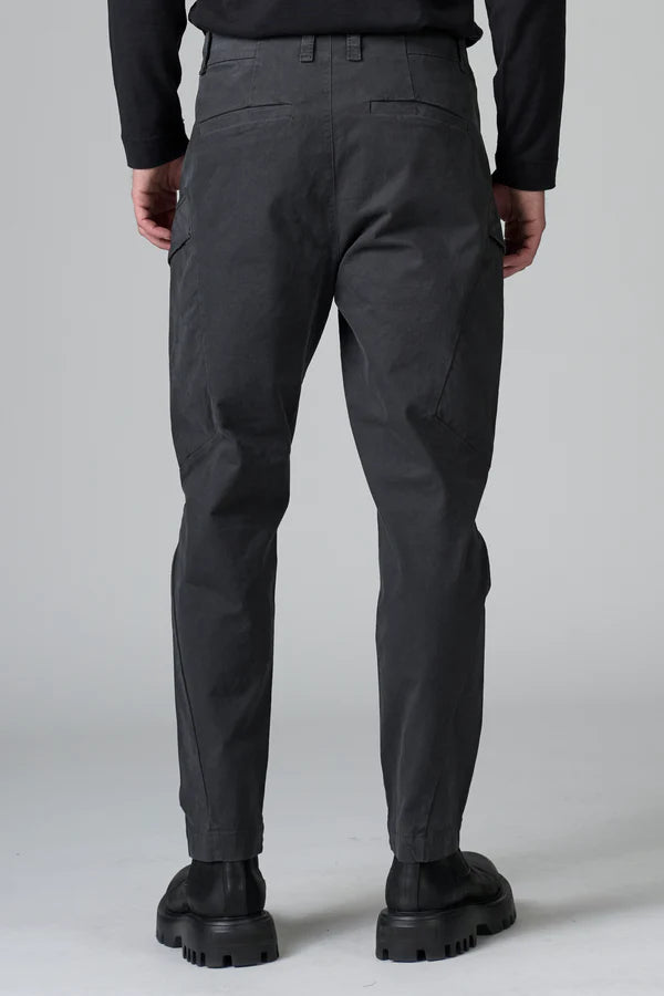 Regular fit cargo trousers in compact stretch cotton gabardine