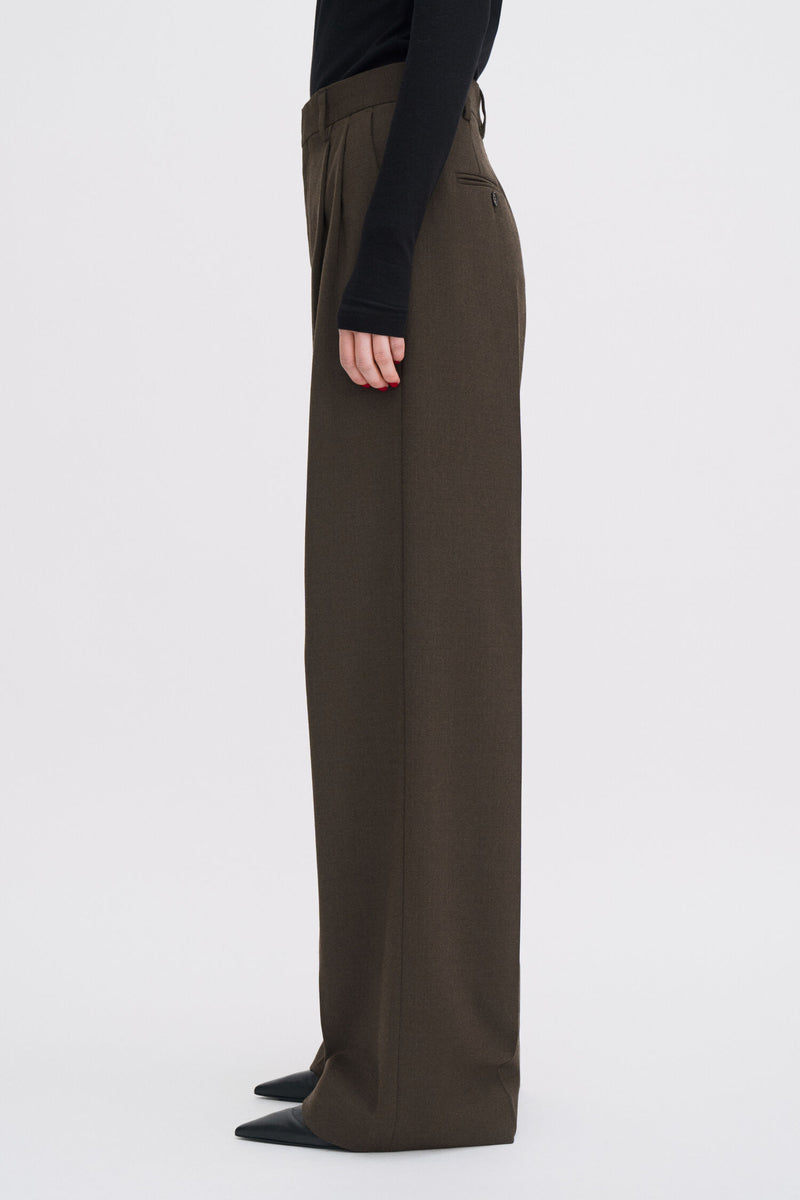 Darcey Wool Trousers Walnut Brown