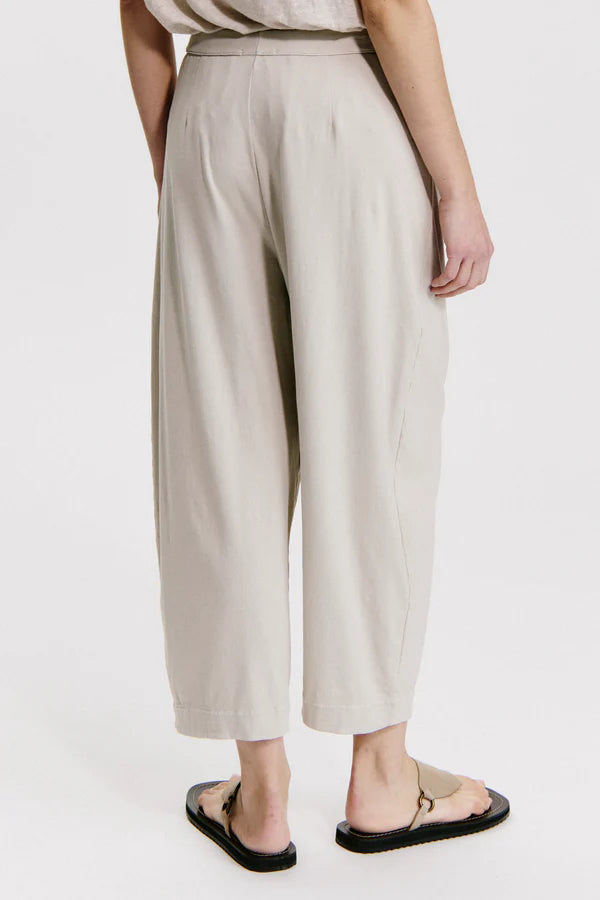 Comfort-fit trousers in stretch cotton jersey rib