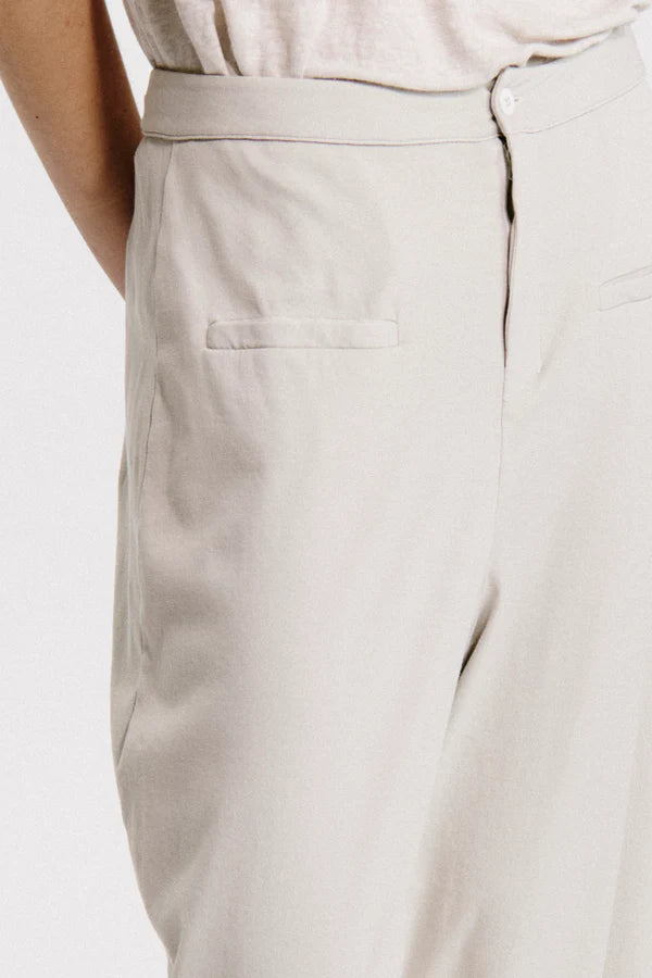 Comfort-fit trousers in stretch cotton jersey rib