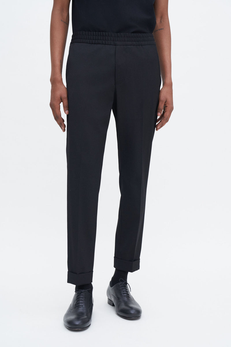 Terry Cropped Trousers black