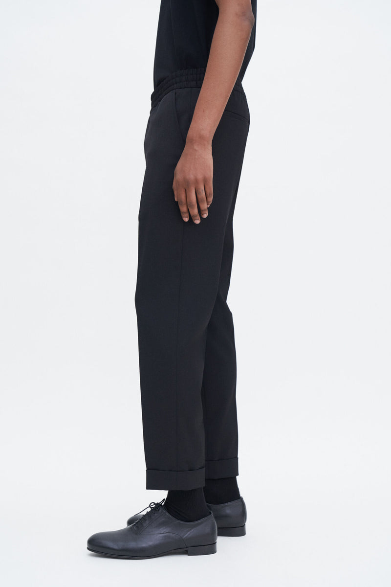 Terry Cropped Trousers black