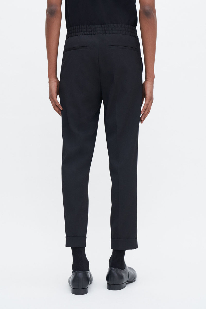Terry Cropped Trousers black