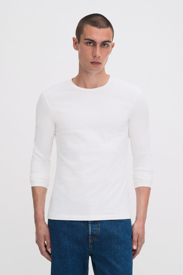 Regenerative Cotton Longsleeve Tee white