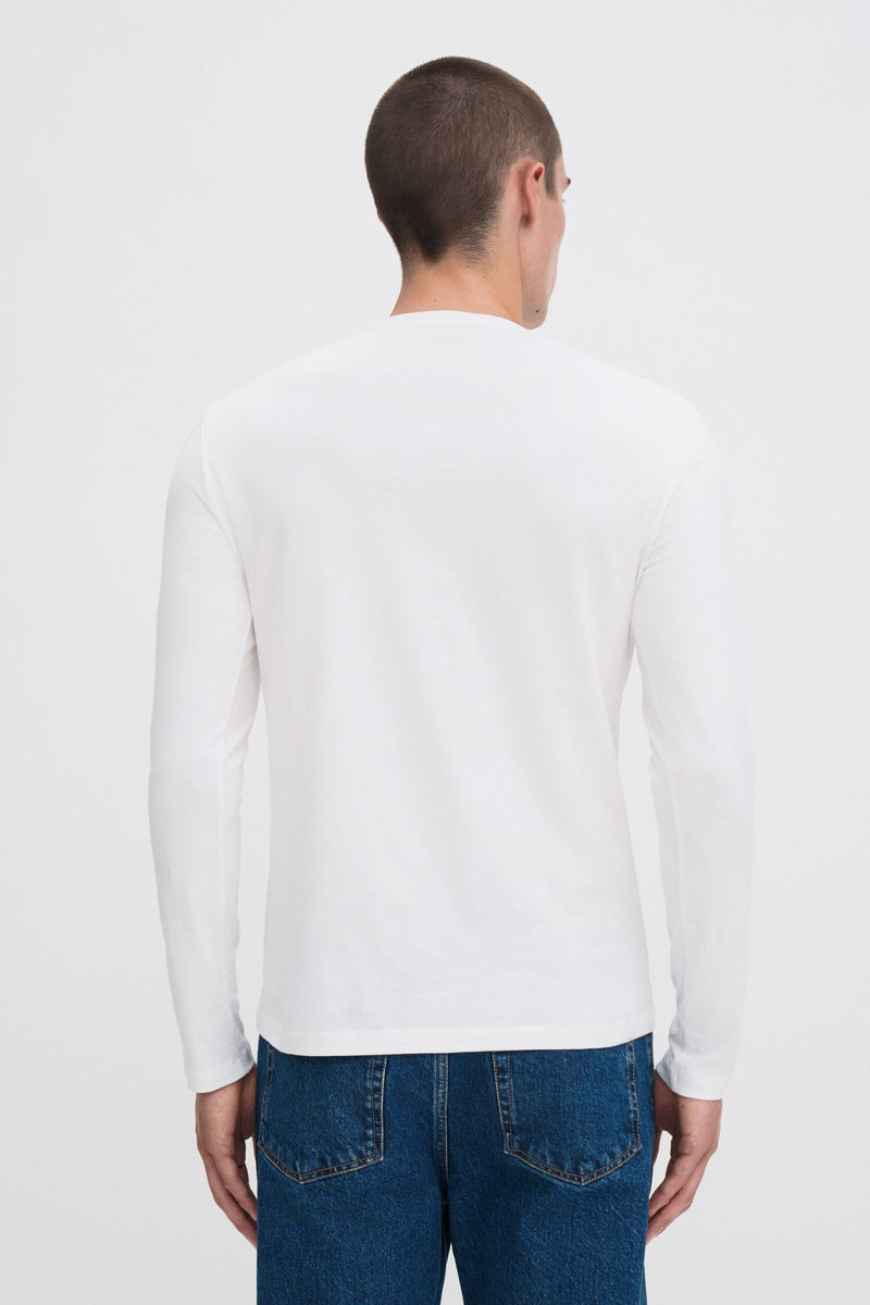 Regenerative Cotton Longsleeve Tee white