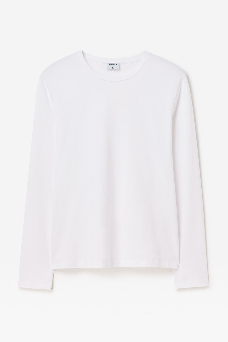 Regenerative Cotton Longsleeve Tee white