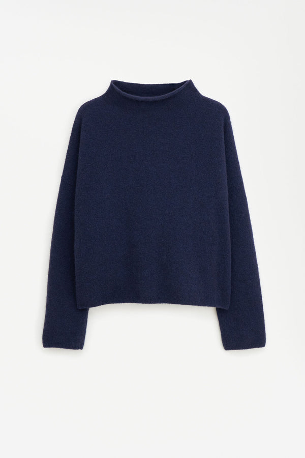 MIKA YAK FUNNELNECK SWEATER NAVY