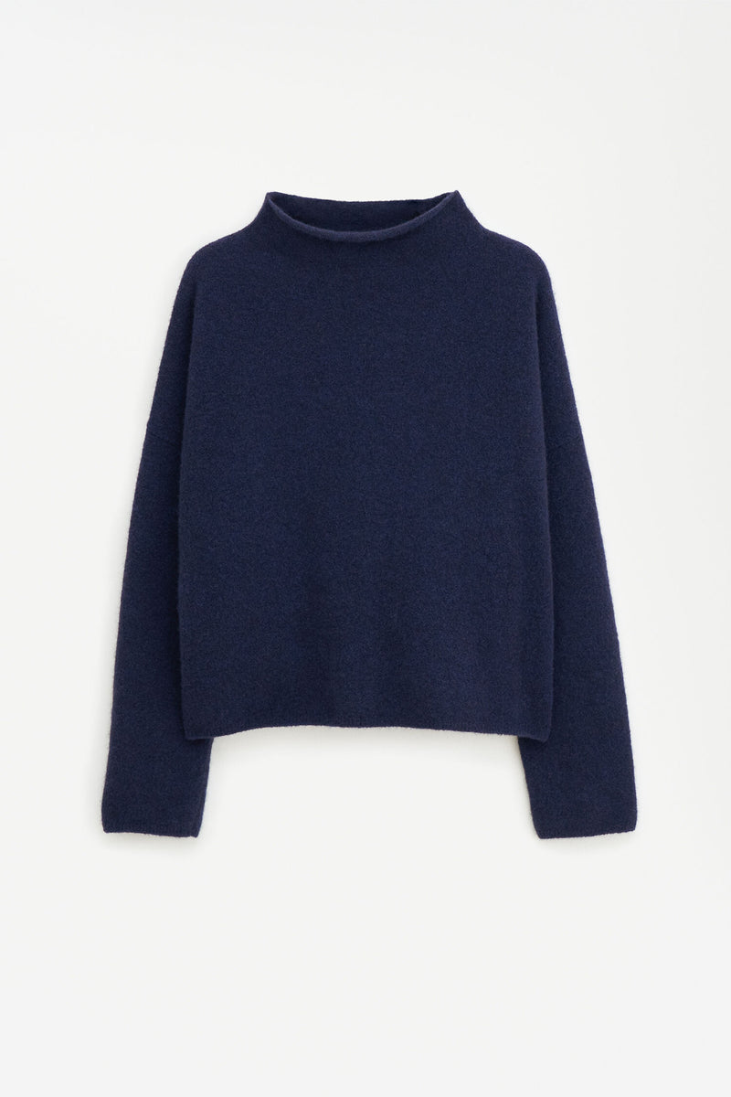 MIKA YAK FUNNELNECK SWEATER NAVY