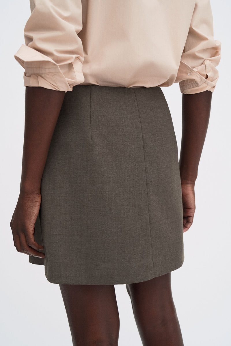 Wool Mini Skirt driftwood