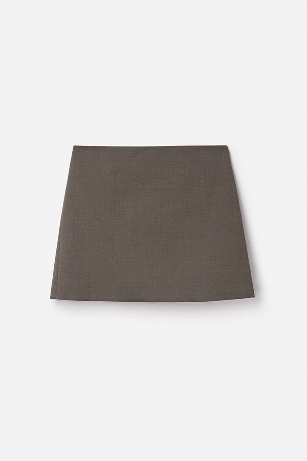Wool Mini Skirt driftwood