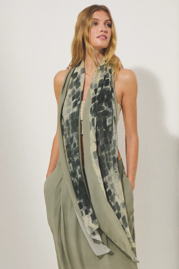 Printed viscose georgette scarf