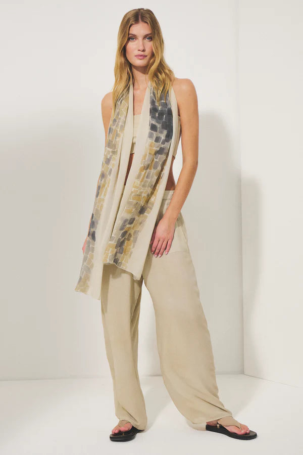 Printed viscose georgette scarf