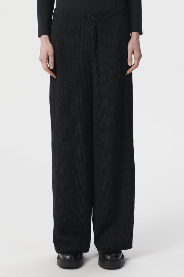 Pant in Viscose Wool Stretch black