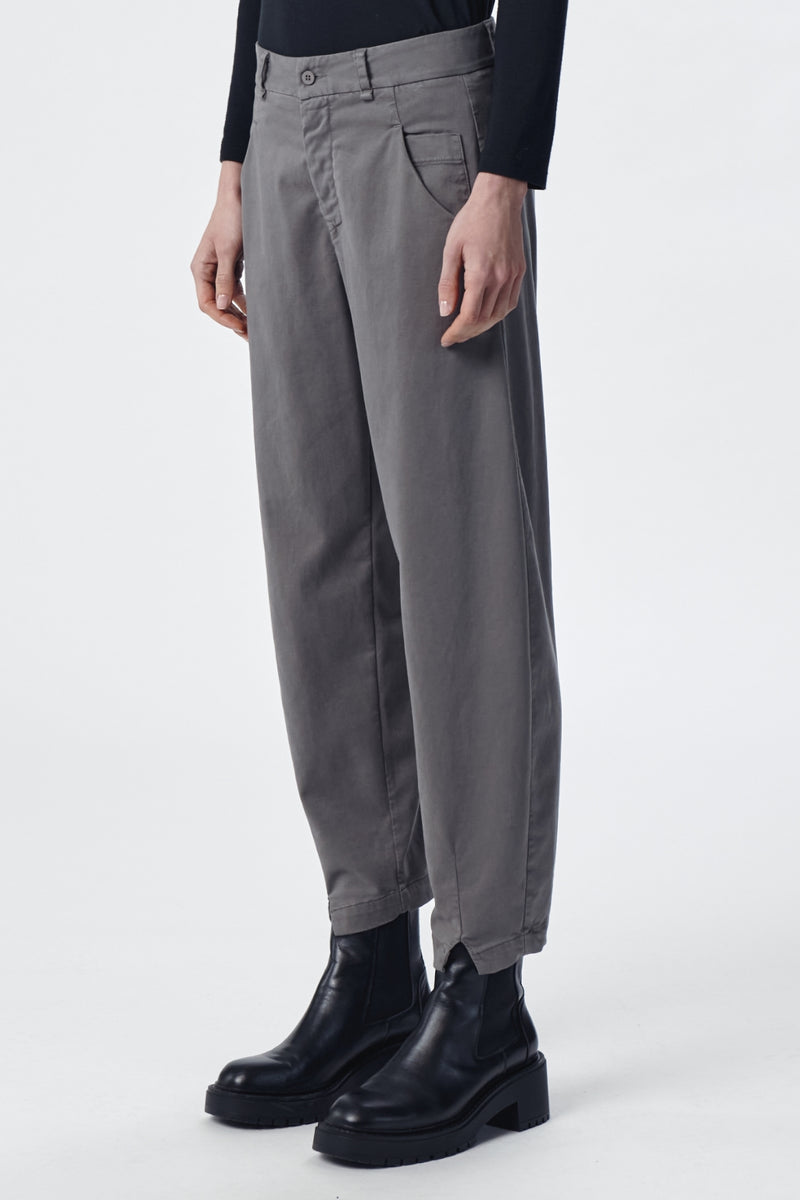 Comfort fit pant in Tencel Modal Stretch cotton charcoal