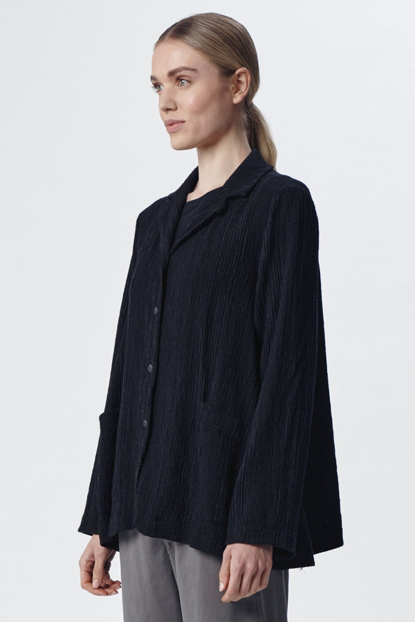 Jacket in Viscose Wool black