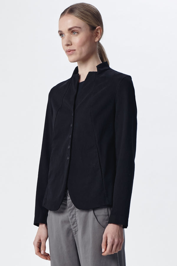 Jacket in tencel, modal and stretch cotton black