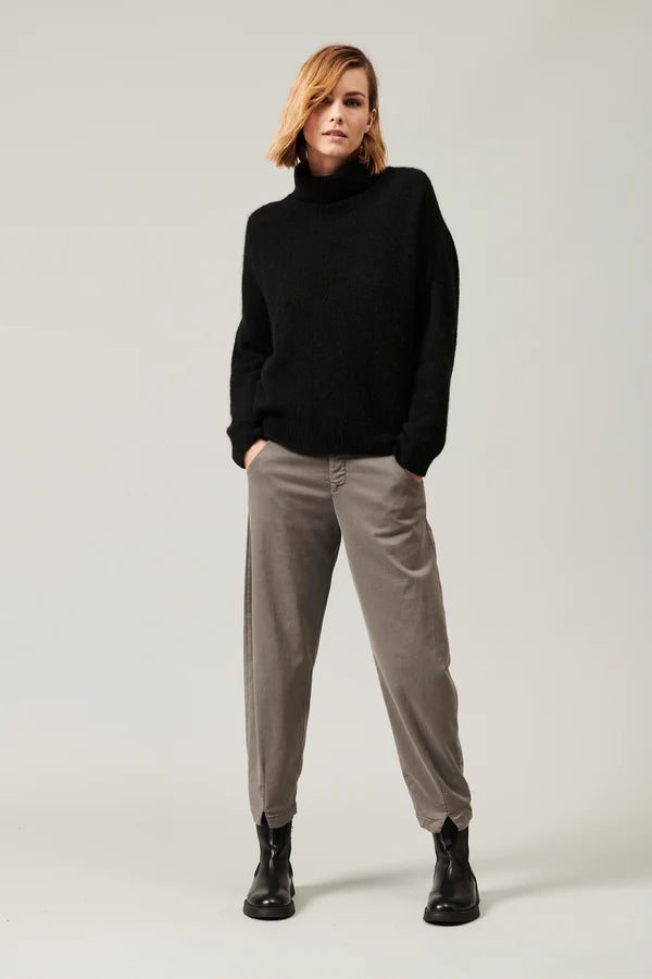 Turtleneck alpaca and wool knit