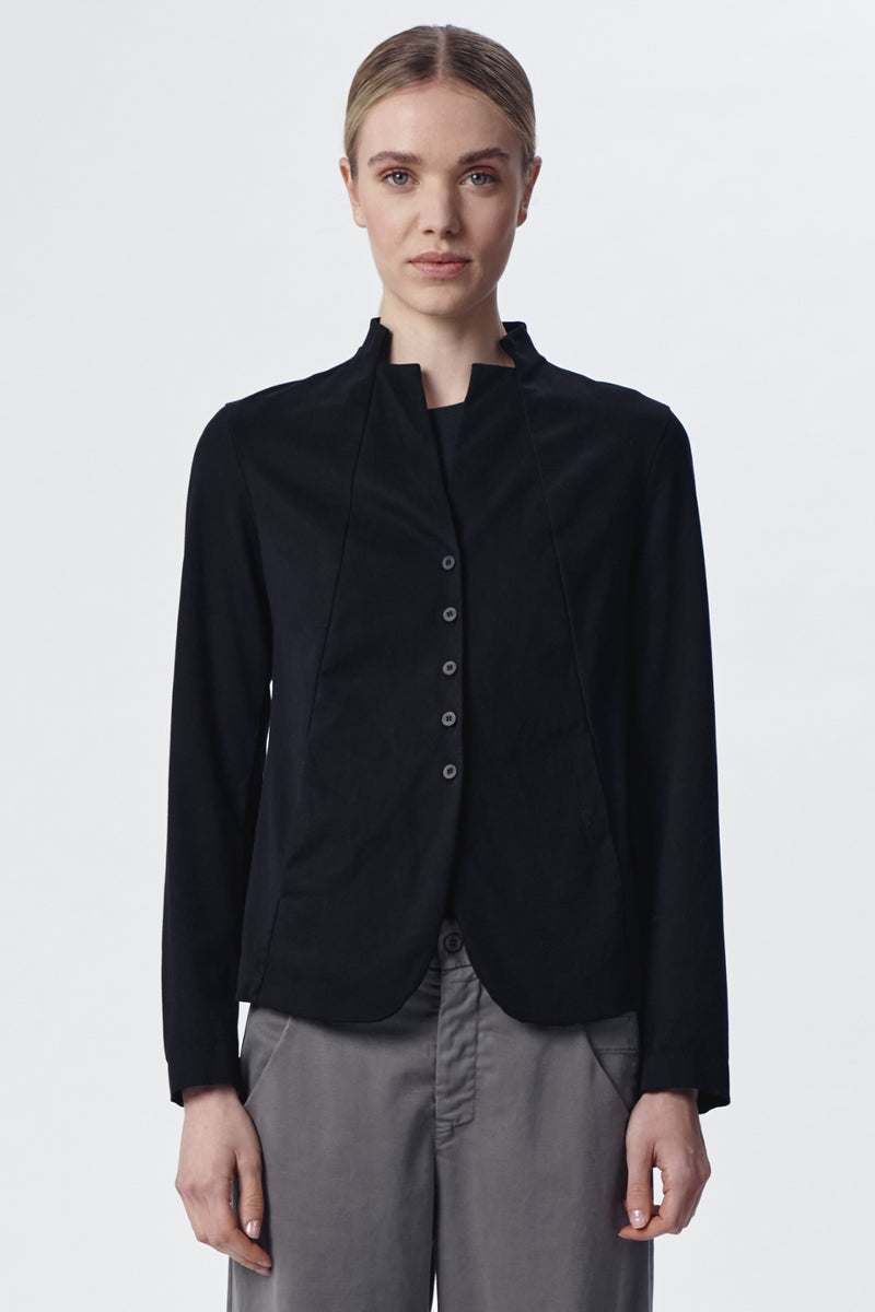 Jacket in tencel, modal and stretch cotton black