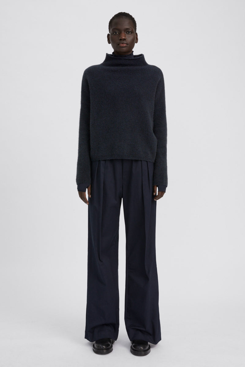 MIKA YAK FUNNELNECK SWEATER NAVY – norton-fashion