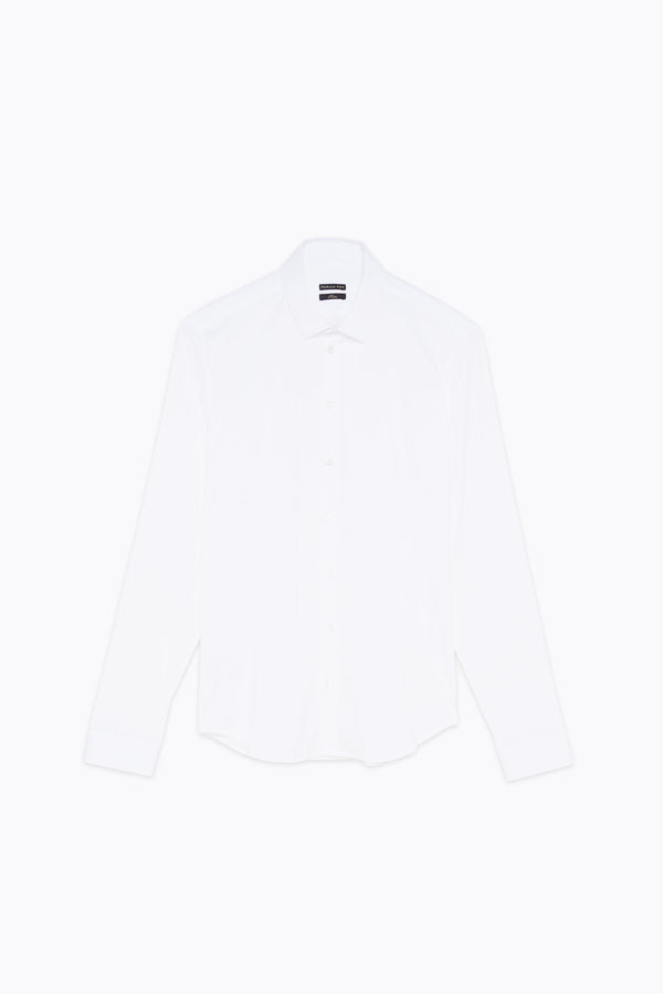 Cotton poplin shirt with stretch