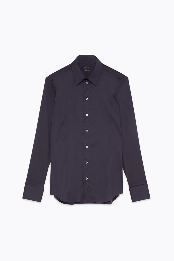 Cotton poplin shirt with stretch