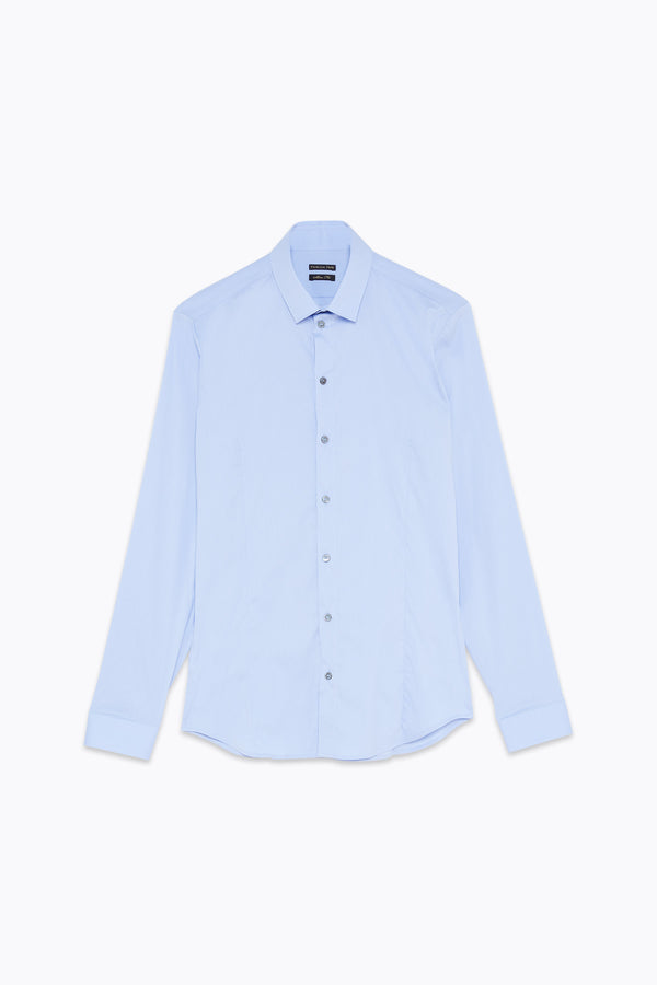 Cotton poplin shirt with stretch