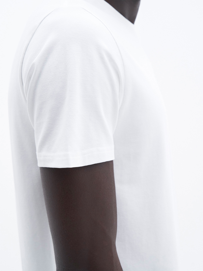 STRETCH COTTON TEE White