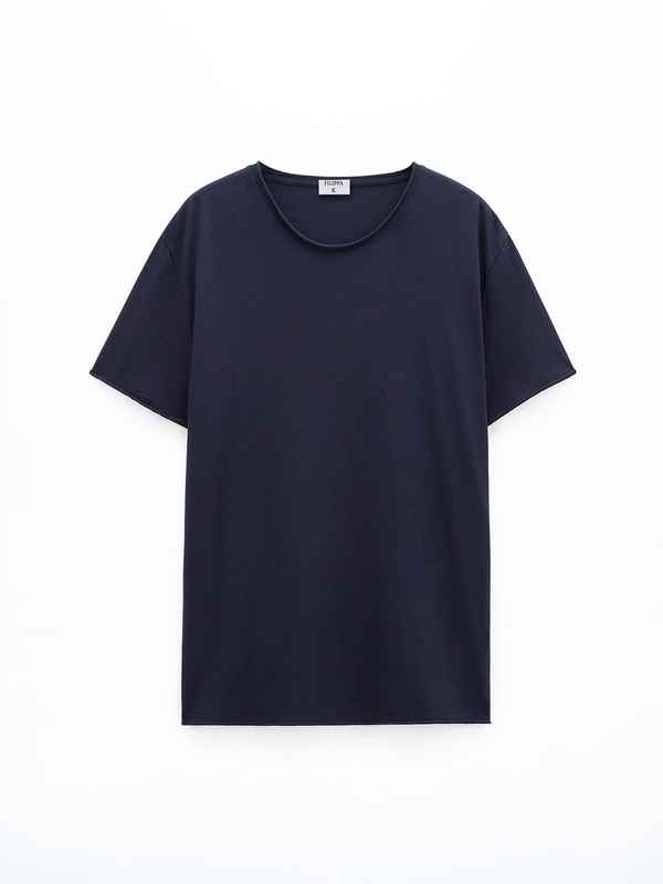 ROLL NECK TEE NAVY