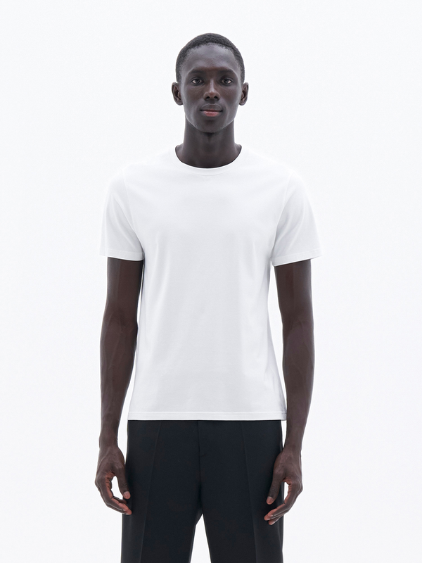 STRETCH COTTON TEE White