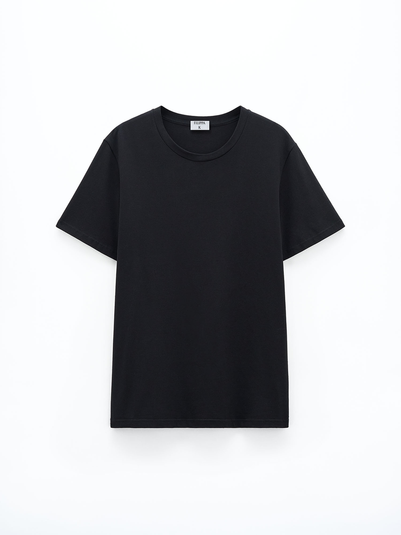 STRETCH COTTON TEE BLACK