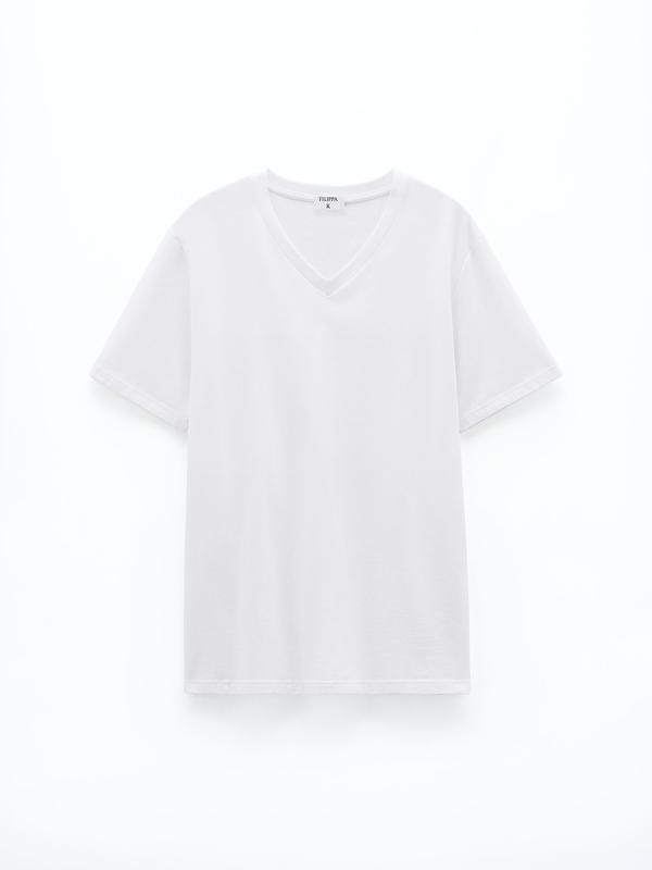 LYCRA V-NECK TEE WHITE